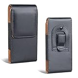 Handy-Holster, entworfen für iPhone 12 11 Pro Max, Gürteltasche mit Gürtelclip, XXL große Handyhalterung, kompatibel mit Apple iPhone 12 11/XR/XS/X, 7 8+, A51, passend für LG / Moto (schwarz)