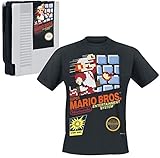 Super Mario Game Cover T-Shirt schwarz XL