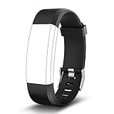 endubro Ersatzarmband für Fitness Tracker ID115 HR Plus & viele weitere Modelle aus hautfreundlichem TPU & nickelfreiem Verschluss (Schwarz)