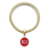 DIYthinker Damen Nepal Land Flagge Name Goldene Armband Laufende Anhänger Schmuck