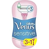 Gillette Venus Sensitive Einwegrasierer für Frauen X3 + 1, 4 Stück