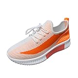 DondPO Damen Sneaker Laufen Schnürung Fitnessstudio Running Schuhe Casual Dämpfung rutschfest Luftkissen Sportschuhe Sneaker Elegant Fitness Mesh Atmungsaktiv Outdoor Laufschuhe T