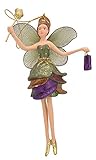 ecosoul Blumenelfe Elfe Weihnachten Ostern Baumschmuck Figur Deko Hänger Christbaumschmuck 15 cm (mit Stern Kupfer-lila-grün)