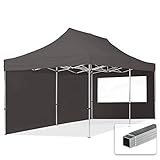 TOOLPORT Faltpavillon Faltzelt Pavillon 3x6m - 2 Seitenteile Aluminium 32mm Partyzelt PES300 100% wasserdicht g