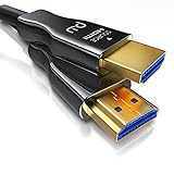 CSL - HDMI Kabel 2.0b Glasfaser 10m – 4k 60Hz mit HDR - 3D - ARC - CEC – HDCP 2.2 - YUV 4 x 4 x 4 - Optisches Kabel High Speed - vergoldete Kontakte – Glasfaserkabel mit Aluminiumstecker – Knick