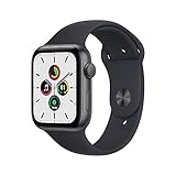 2021 Apple Watch SE (GPS, 44mm) - Aluminiumgehäuse Space Grau, Sportarmband Mitternacht - Reg