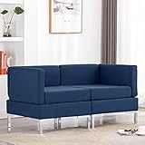 Yagosodee Modular-Ecksofas 2 STK. mit Auflagen Couch Mit Schlaffunktion Wohnlandschaft Sofa Mit Armlehnen Wohnzimmermöbel aus Polyestergewebe für den Innenbereich B