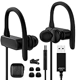 PC Headset mit Mikrofon, in-Ear USB Headset USB Kopfhörer Computer Headset mit Lautstärkeregler Gaming Headphones mit Kabel für Laptop Desktop Chromebook PS4 PS5 Gaming Office Live Broadcast Skyp