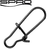 Spro Matt Black Easy Snap - Snaps zum Spinnangeln, Einhänger zum Spinnfischen, Hechtvorfach, Vorfachwirbel, Spinnwirbel, Größe/Tragkraft/Packungsinhalt:Gr. 000 / 4kg / 20 Stück