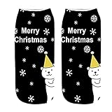 Zhiyao Thermosocken Damen Weihnachtssocken Kuschelsocken Warme Haussocken Baumwolle Weihnachtsmann Geschenke Warme Socken Wintersocken Unisex