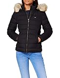 Tommy Jeans Damen Tjw Basic Hooded Down Jacket Daunenmantel, Gr. 36 (S), Black (Schwarz)