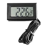 YIFEIJIAO, Aquarium Thermometer Reptilien Thermometer Aquarium Thermometer Digitales Thermometer Terrarium Wassertemperatur Test-Fahrenheit schw