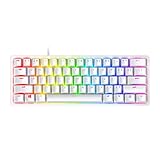 Razer Huntsman Mini Mercury (Purple Switch) - Kompakte 60% Gaming Tastatur mit opto-mechanischen Schaltern (PBT-Tastenkappen, abnehmbares USB-C Kabel) QWERTY | US-Layout, Weiß