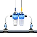 GT Doppel-Bypass Messzelle Durchflussarmatur/Elektrodenhalter-Set für 12mm Elektrode Einstabmessketten mit Anbohrschellen 50 mm - Ideal für Pool-Elektroden PH/REDOX Pool Chlor Redox