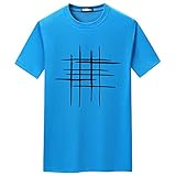 T-Shirt Herren Sommer Klassisch Mode Rundhals Regular Fit Herren Freizeithemden Modern Kreative Einfachheit Druck Herren Kurzarm Täglich Casual All-Match S