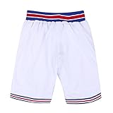 AFLGO Basketball Kurzer Platz für Trikots schwarz-weiß Halloween Kostüme XXL weiß