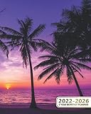 2022-2026 5 Year Monthly Planner: Organizer Calendar & Schedule Agenda with To Do Lists, Notes, Vision Boards & Inspirational Quotes | Exotic Palm Silhouette at Sunset, Sri Lank