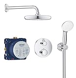 GROHE Grohtherm | Brause- und Duschsystem - Komplettset, inkl. Thermostat, Rapido SmartBox, Kopfbrause, Handbrause u. Brauseschlauch |chrom | 34727000