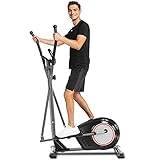 ANCHEER APP Crosstrainer, Ellipsentrainer mit 8 Magnetwiderstandsstufen 170KG Gewichtskapazität für den Heim-Cardio-E