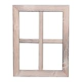 Nature by Kolibri Deko Fenster aus Holz, Fensterrahmen im Vintage Design, Bilderrahmen rechteckig 35 x 27 x 1,5