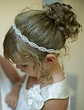Missgrace Haarband für Mädchen, Blumenkind, mit Strasssteinen, Gatsby-Stirnband, Hochzeits-Zubehör, für Festivals, besondere Feiertage, Weihnachten, Hallow