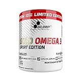 Olimp Gold Omega 3 Sport Edition, Limited Edition - 200 Kapseln - Nahrungsergänzungsmittel mit Fettsäuren und Vitamin E