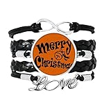 DIYthinker Armband mit Schriftzug „Frohe Weihnachten“, Leder, Armb