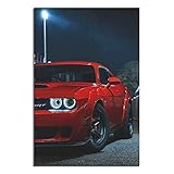 GANZAO JDM Auto-Poster, rotes Performance-Auto, Leinwand, Kunstposter, Bild, modernes Büro, Familie, Schlafzimmer, dekorative Poster, Geschenk, Wanddekoration, Gemälde, Poster, 20 x 30