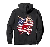 Dabbing Soccer Boy – Amerika-Fußball-Liebhaber-Trikot, USA-Flagge Pullover H