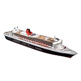 HDHUIXS Herausforderung Puzzle Modell Spielzeug, 1/400 Skala Britisch Die Königin Mary II Kreuzfahrtschiff Kinderspielzeug und Geschenke, 33.9inchx4.4inch Interak