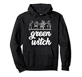 Grüne Hexe Halloween Hexe Gartenliebhaber Hexenfächer Pullover H