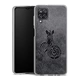 DeinDesign Silikon Hülle kompatibel mit Samsung Galaxy A12 Case transparent Handyhülle Zebra MSV Duisburg Offizielles Lizenzproduk