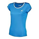 Babolat Mädchen, Core Flag Club T-Shirt Blau, Weiß, 128 Oberbekleidung