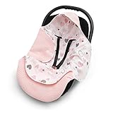 EliMeli Einschlagdecke für Babyschale 100% Baumwolle - Leichte Baby Decke für Autositz aus Waffelstoff und Baumwolle für den Sommer und Frühling, universal z.B. Maxi Cos (Rosa)