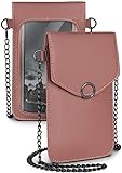 moex Handytasche zum Umhängen für alle Smartphones - Kleine Handtasche Damen mit separatem Handyfach und Sichtfenster - Crossbody Tasche,