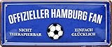 Blechschilder OFFIZIELLER Hamburg Fan Metallschild für Fußball Begeisterte Deko Artikel Schild Geschenkidee 28x12