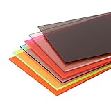 lpyfgtp 10 × 20 cm Plexiglas Bord Farbige Acrylplatte DIY Spielzeug Zubehör Modellbau (Transparent)
