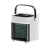 Ultra- leiser tragbarer USB Klimaanlage Ventilator Schlafzimmer Wohnzimmer Büro Reise Wasserkühlung Drei Windkraft (Color : White)