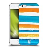 Head Case Designs Strand Aquarell Streifen Soft Gel Handyhülle/Hülle kompatibel mit Apple iPhone 5 / iPhone 5s / iPhone SE 2016