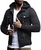 Pajiay Jeansjacke Herren Langarm Slim Fit Spleißen Kapuzenjacke Herren Work Lässig Vintage Sweatjacke Herren Frühling Herbst Klassisch Übergangsjacke H