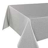 Tischdecke Wien, grau, 140x220 cm, Fleckschutz, Tischdecke für das ganze J
