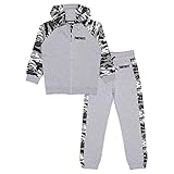 Fortnite Camo Emotes Jungen Hoodie und Jogger Set | Offizieller Merchandise Trainingsanzug, Geschenkidee für Jungen, grau meliert, 134