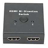 Fdit HDMI-Zwei-Wege-Umschalter 4K HDMI-Splitter, HD Multimedia Interface Bi-Direction Switch 4K 1080P 2-Port 2x1 1x 2 Splitter-Umschalter, für Blu-ray DVD