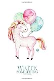 Notebook - Write something: Trendy pink cartoon horse notebook, Daily Journal, Composition Book Journal, College Ruled Paper, 6 x 9 inches (100sheets)