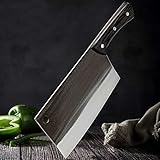 Kochmesser Chinesisches Metzgermesser Küchenchef Messer Edelstahl Rasierer scharfes Schneiden Messer Fleisch Hacker Messer Holzgriff Cleaver Messer (Color : 1)