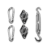 CelinaSun Sonnensegel Zubehör Set Dreieck Stahl verzinkt Sonnenschutz Befestigung Segel Montage Werkzeug