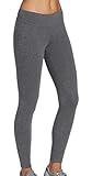 iloveSIA High Waist Sporthose Sport Leggings aus Baumwolle Fitnesshose Jogginghose damen Fitness Yogahose lang Blickdicht grau Strumpfhosen,L