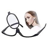 Damen Schminkbrille, 180 Grad Drehung Bilden Lesen Brille Vergrößert Falten Bilden Lesen Brille zum Frauen-300