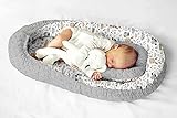 Multifunktionale Kuschelnest Babynest Kokon für Babys und Säuglinge, Nestchen, Reisebett, 100% Baumwolle, antiallerg