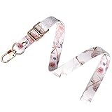 Supgear Schlüsselband Umhängeband Zweiseitiger Druck in Vollfarbe mit Abtrennbarer Clip Ideal für Handy/Schlüssel/Arbeitskarte/ID-Karten (Rose bronzieren)